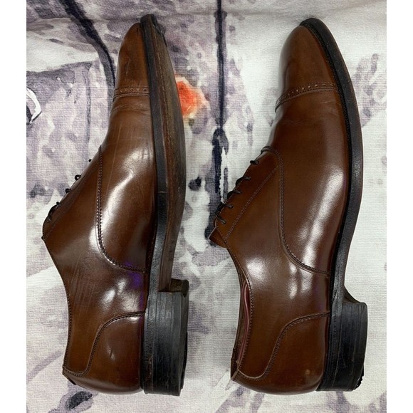 Stafford  Oxford Comfort Plus Dress Shoes Men\'s 11 D/B Brown 608-0709 Leather main image 5